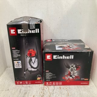 Lot 761  
            Marchington SR12 - Parcel Delivery Only 

                
EINHELL CROSSCUT AND MITRE SAW TO INCLUDE EINHELL WET AND DRY VACUUM CLEANER (18+...