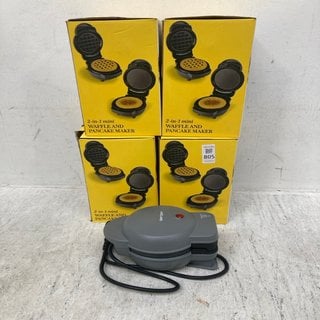 Lot 805  
            Marchington SR12 - Parcel Delivery Only 

                
4 X 2-IN-1 MINI WAFFLE AND PANCAKE MAKERS: LOCATION - C6