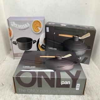 Lot 849  
            Marchington SR12 - Parcel Delivery Only 

                
3 X ASSORTED HOUSEHOLD KITCHEN ITEMS TO INCLUDE REMOSKA STANDARD PAN: LOCATION - C9
