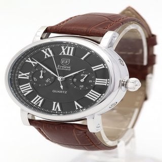 Lot 904  
            Marchington SR12 - Parcel Delivery Only 

                
ERNEST FERDINAND MEN'S WATCH. FEATURING A BLACK MULTIFUNCTION DIAL, SILVER COLOUR...