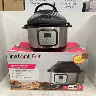 Lot 931  
            Marchington SR12 - Parcel Delivery Only 

                
INSTANT POT DUO CRISP & AIR FRYER: LOCATION - C12