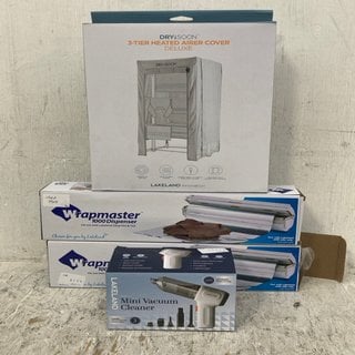 Lot 979  
            Marchington SR12 - Parcel Delivery Only 

                
4 X ASSORTED HOUSEHOLD ITEMS TO INCLUDE DRYSOON 3 TIER HEATED AIRER COVER: LOCATI...