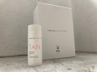 Lot 1015  
            Marchington SR17 - Parcel Delivery Only 

                
IONIQ ONE SKINCARE STARTER KIT WITH MEDIUM TAN LOTION & CLEANER - ORIGINAL RRP £2...