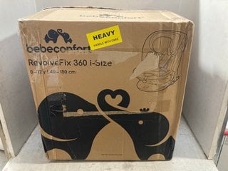Lot 1020  
            Marchington SR17 - Parcel Delivery Only 

                
BEBECONFORT REVELFIX 360 I-SIZE CAR SEAT IN BLACK: LOCATION - AR1