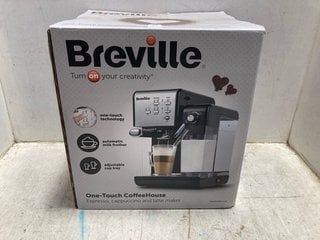 Lot 1042  
            Marchington SR17 - Parcel Delivery Only 

                
BREVILLE ONE-TOUCH COFFEE HOUSE COFFEE MACHINE - MODEL NO. VCF107-01 ORIGINAL RRP...