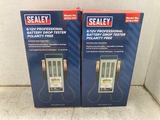 Lot 1045  
            Marchington SR17 - Parcel Delivery Only 

                
2 X SEALEY 6/12V PROFESSIONAL POLARITY FREE DROP TESTERS - COMBINED RRP £120: LOC...