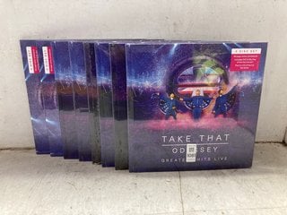 Lot 1081  
            Marchington SR17 - Parcel Delivery Only 

                
QTY OF TAKE THAT ODYSSEY GREATEST HITS LIVE VINYL RECORDS: LOCATION - AR4