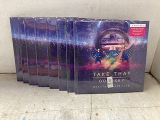 Lot 1082  
            Marchington SR17 - Parcel Delivery Only 

                
QTY OF TAKE THAT ODYSSEY GREATEST HITS LIVE VINYL RECORDS: LOCATION - AR4