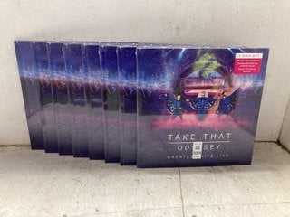 Lot 1084  
            Marchington SR17 - Parcel Delivery Only 

                
QTY OF TAKE THAT ODYSSEY GREATEST HITS LIVE VINYL RECORDS: LOCATION - AR4