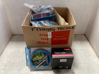 Lot 1091  
            Marchington SR17 - Parcel Delivery Only 

                
QTY OF ASSORTED FISHING ITEMS TO INCLUDE SUPER CONTROL 100M TACKLE: LOCATION - AR4