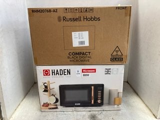 Lot 1098  
            Marchington SR17 - Parcel Delivery Only 

                
HADEN DIGITAL MICROWAVE IN BLACK & ROSE GOLD TO INCLUDE RUSSELL HOBBS COMPACT DIG...