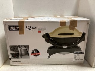 Lot 1184  
            Marchington SR17 - Parcel Delivery Only 

                
WEBER Q 1000 OUTDOOR GAS GRILL - ORIGINAL RRP £256: LOCATION - AR11