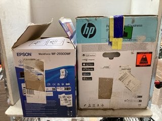 Lot 1256  
            Marchington SR17 - Parcel Delivery Only 

                
EPSON WORKFORCE WF-2930DWF WIRELESS PRINTER IN BLACK TO INCLUDE HP COLOUR LASER P...
