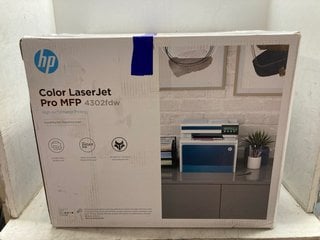 Lot 1266  
            Marchington SR17 - Parcel Delivery Only 

                
HP COLOUR LASER JET PRO MFP 4302FDW MULTIFUNCTIONAL PRINTER - ORIGINAL RRP £294.9...
