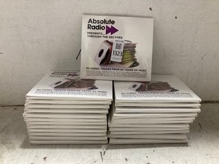 Lot 1323  
            Marchington SR17 - Parcel Delivery Only 

                
QTY OF ABSOLUTE RADIO THROUGH THE DECADES CDS: LOCATION - BR16