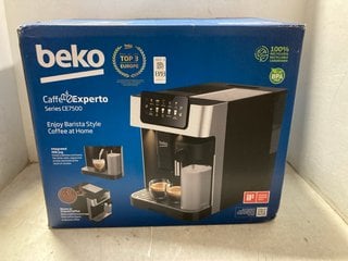 Lot 1393  
            Marchington SR17 - Parcel Delivery Only 

                
BEKO FULL AUTOMATIC ESPRESSO MACHINE WITH INTEGRATED MILK CUP - MODEL NO. CEG7304...
