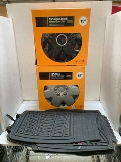 Lot 1058  
            Marchington SR10 - Parcel Delivery Only 

                
QTY OF ASSORTED AUTOMOTIVE ACCESSORIES TO INCLUDE SET OF 4 15" ATLAS WHEEL TRIMS ...