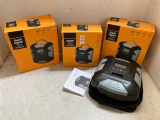 Lot 1077  
            Marchington SR10 - Parcel Delivery Only 

                
2 X RAPID DIGITAL TYRE INFLATORS TO INCLUDE DIGITAL TYRE INFLATOR - COMBINED ORIG...