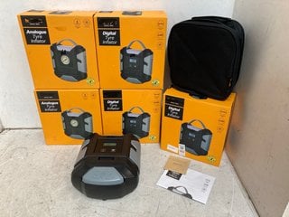 Lot 1112  
            Marchington SR10 - Parcel Delivery Only 

                
5 X ASSORTED TYRE INFLATORS TO INCLUDE DIGITAL TYRE INFLATOR: LOCATION - BR8