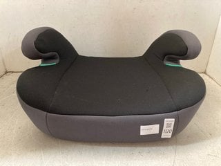 Lot 1120  
            Marchington SR10 - Parcel Delivery Only 

                
I-SIZE CHILDRENS CAR BOOSTER SEAT IN BLACK/GREY FABRIC: LOCATION - BR9