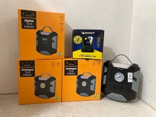 Lot 1148  
            Marchington SR10 - Parcel Delivery Only 

                
QTY OF ASSORTED TYRE INFLATORS TO INCLUDE MICHELIN COMPACT TOP UP DIGITAL TYRE IN...