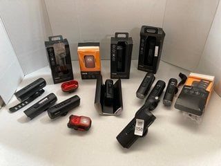 Lot 1150  
            Marchington SR10 - Parcel Delivery Only 

                
QTY OF ASSORTED CYCLING LIGHTS TO INCLUDE 100 LUMEN REAR LASER LIGHT AND ADVANCED...