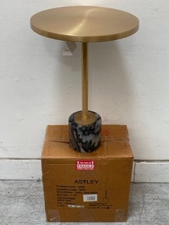 Lot 1182  
            Marchington SR10 - Parcel Delivery Only 

                
VOIRE SIDE TABLE IN BRASS AND BLACK MARBLE FINISH - ORIGINAL RRP £184: LOCATION -...