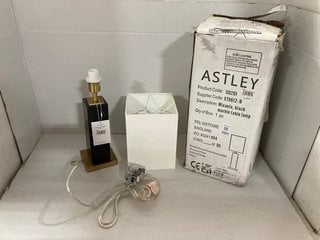 Lot 1189  
            Marchington SR10 - Parcel Delivery Only 

                
MICAELA MARBLE TABLE LAMP IN BLACK - ORIGINAL RRP £155: LOCATION - CR4