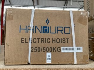 Lot 1224  
            Marchington SR10 - Parcel Delivery Only 

                
HANDURO ELECTRIC HOIST: LOCATION - BR14