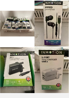 Lot 1236  
            Marchington SR10 - Parcel Delivery Only 

                
QTY OF ASSORTED TECH ACCESSORIES TO INCLUDE INMOTION WIRED EARPHONES: LOCATION - CR5
