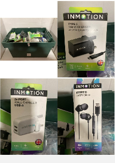 Lot 1240  
            Marchington SR10 - Parcel Delivery Only 

                
QTY OF ASSORTED TECH ACCESSORIES TO INCLUDE INMOTION WIRED EARPHONES: LOCATION - CR5