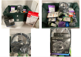 Lot 1247  
            Marchington SR10 - Parcel Delivery Only 

                
QTY OF ASSORTED TECH ACCESSORIES TO INCLUDE INMOTION WIRELESS OVER EAR HEADPHONES...