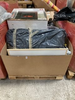 Lot 114  
            Marchington SR17 - Delivery or Collection 

                
PALLET OF ASSORTED ITEMS TO INCLUDE WARMLITE ROCHESTER 2KW ELECTRIC STOVE HEATER:...