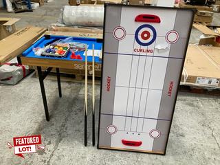 Lot 125  
            Marchington SR17 - Delivery or Collection 

                
SERENELIFE 4-IN-1 MULTI FUNCTION GAMES TABLE WITH POOL, HOCKEY, SHUFFLEBOARD & PI...