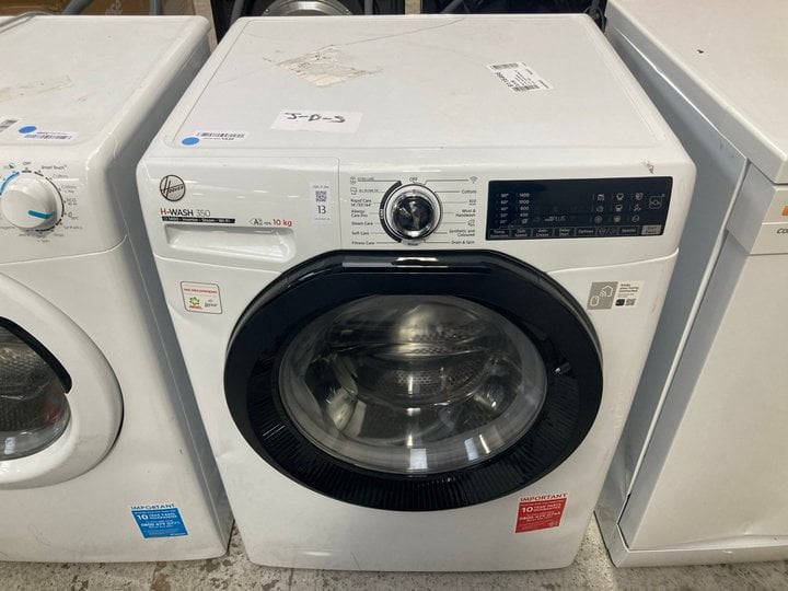 Lot 13  
            Marchington SR17 - Delivery or Collection 

                
HOOVER 10KG WASHING MACHINE: MODEL H3WPS4106TMB6-80 - ORIGINAL RRP £349: LOCATION...