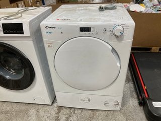 Lot 148  
            Marchington SR17 - Delivery or Collection 

                
CANDY SMART 8KG FREESTANDING CONDENSER TUMBLE DRYER MODEL : KSEC8LF-80 - ORIGINAL...