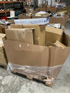 Lot 222  
            Marchington SR17 - Delivery or Collection 

                
PALLET OF ASSORTED ITEMS TO INCLUDE CLEAR PLASTIC STORAGE BOX WITH LID 20L: LOCAT...