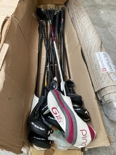 Lot 257  
            Marchington SR17 - Delivery or Collection 

                
QTY OF ASSORTED GOLFS CLUBS TO INCLUDE PING GLE2 ULT 240 LITE DRIVER: LOCATION - B4