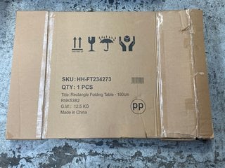 Lot 272  
            Marchington SR17 - Delivery or Collection 

                
RECTANGLE FOLDING TABLE 180CM IN WHITE: LOCATION - B4