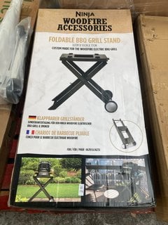 Lot 276  
            Marchington SR17 - Delivery or Collection 

                
NINJA WOODFIRE FOLDABLE BBQ GRILL STAND: LOCATION - B4