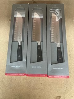 Lot 323  
            Marchington SR17 - Collection 

                
(COLLECTION ONLY) 3 X VICTORINOX GRAND MAITRE KITCHEN KNIVES - COMBINED RRP £300 ...