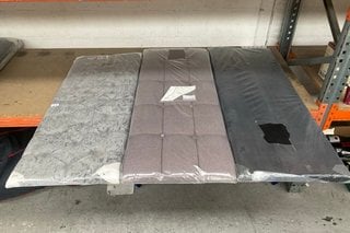 Lot 326  
            Marchington SR17 - Delivery or Collection 

                
3 X ASSORTED DIVAN BED HEADBOARDS TO INCLUDE SINGLE HEADBOARD IN SILVER SHIMMER E...