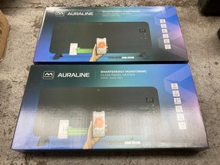 Lot 337  
            Marchington SR17 - Delivery or Collection 

                
2 X MASTERPLUG AURALINE GLASS 2000W PANEL HEATERS IN SLATE GREY - COMBINED RRP £2...