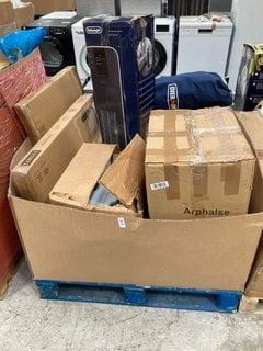 Lot 90  
            Marchington SR17 - Delivery or Collection 

                
PALLET OF ASSORTED ITEMS TO INCLUDE DELONGHI CERAMIC FAN HEATER: LOCATION - A3 (K...