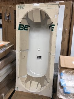 Lot 1032  
            Marchington SR18 - Delivery or Collection 

                
BETTE STARLET 1800 X 800MM NTH DOUBLE ENDED GLAZED TITANIUM STEEL BATH - ORIGINAL...