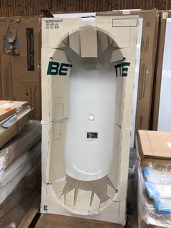 Lot 1033  
            Marchington SR18 - Delivery or Collection 

                
BETTE STARLET 1800 X 800MM NTH DOUBLE ENDED GLAZED TITANIUM STEEL BATH - ORIGINAL...