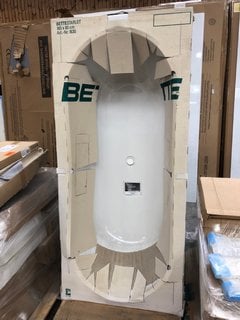 Lot 1034  
            Marchington SR18 - Delivery or Collection 

                
BETTE STARLET 1800 X 800MM NTH DOUBLE ENDED GLAZED TITANIUM STEEL BATH - ORIGINAL...