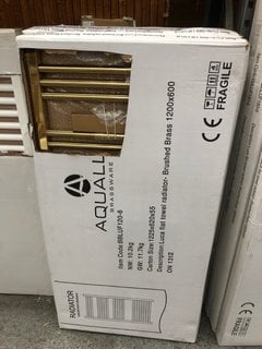 Lot 1054  
            Marchington SR18 - Delivery or Collection 

                
BRUSHED BRASS STRAIGHT TUBED HEATED TOWEL RADIATOR 1200 X 600MM - ORIGINAL RRP £4...