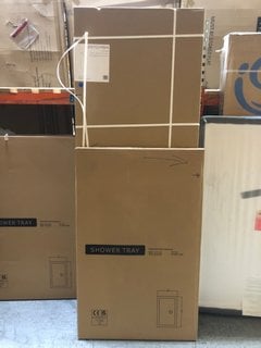 Lot 1078  
            Marchington SR18 - Collection 

                
(COLLECTION ONLY) CLEAR GLASS BLACK FRAMED 700 X 1900MM WET ROOM PANEL WITH A 120...