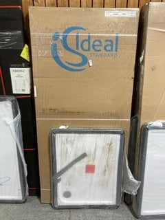 Lot 1113  
            Marchington SR18 - Collection 

                
(COLLECTION ONLY) CLEAR GLASS SILVER FRAMED 900 X 1900MM PIVOT SHOWER DOOR WITH A...